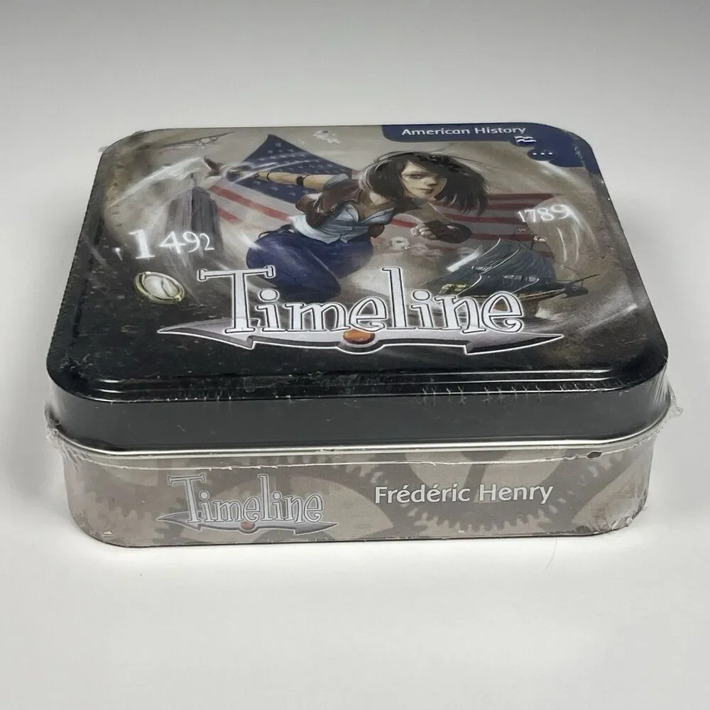 Timeline American History Card Game With Tin Fredric Henry Asmodee 2016 Sealed